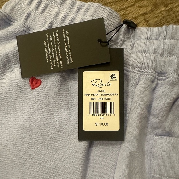 Rails Jane Pink Heart Embroidered Shorts. - Picture 6 of 6